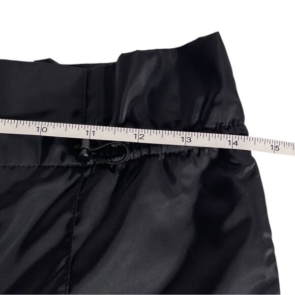 Adidas Black 7/8 Satin Wide Leg Drawcord Athleisure Pants Size Small - Picture 10 of 12